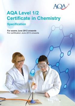 AQA Level 1/2 Certificate in Chemistry