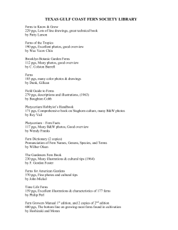 TGCFS Library - Texas Gulf Coast Fern Society