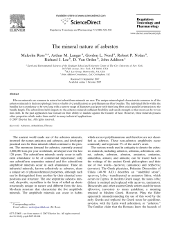 The mineral nature of asbestos