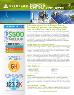 Industry Profile - Colorado Office of Economic