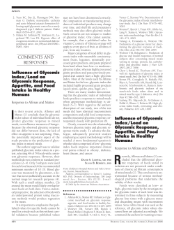 comments and responses - Diabetes Care