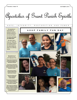 Apostolics of Grant Parish Epistle