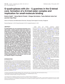 G-quadruplexes with (4n - 1) guanines in the G