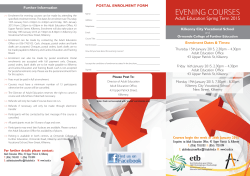 EvEning CoursEs - Ormonde College