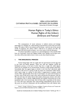 Human Rights in Today`s Ethics: Human Rights of the Unborn