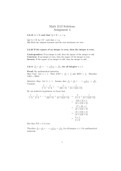 Math 2112 Solutions Assignment 4