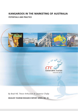 KANGAROOS IN THE MARKETING OF AUSTRALIA