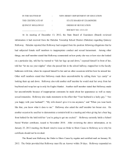 in the matter of the certificate of quincey holloway