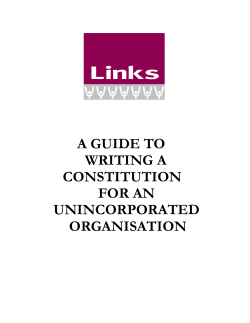 a guide to writing a constitution for an unincorporated
