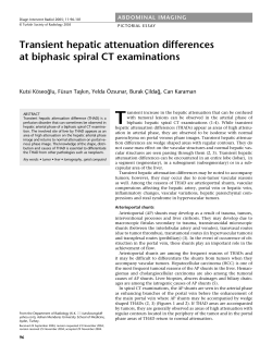 Transient hepatic attenuation differences at biphasic spiral CT