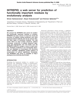 INTREPID: a web server for prediction of functionally