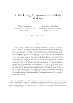 On the Living Arrangements of Elderly Widows