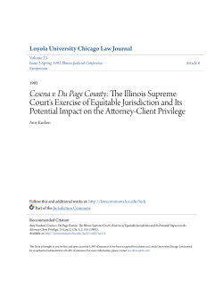 Cesena v. Du Page County: The Illinois Supreme Court`s Exercise of