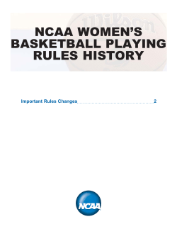 ncaa women`s basketball playing rules history