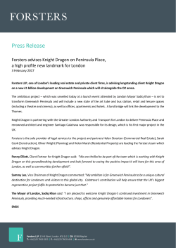 Press Release - Forsters LLP