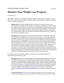 Measure Your Weight Loss Progress