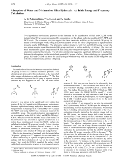 Adsorption of Water and Methanol on Silica Hydroxyls: Ab Initio