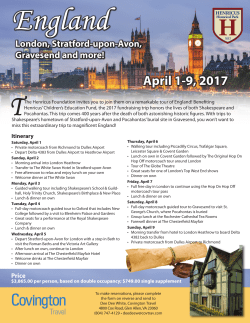 April 1-9, 2017 - Covington Travel