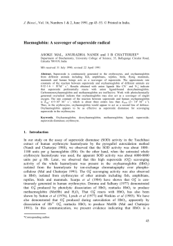 Haemoglobin: A scavenger of superoxide radical