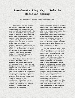 Amendments Play Major Role In Decision Making