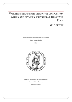 VARIATION IN EPIPHYTIC BRYOPHYTE COMPOSITION WITHIN