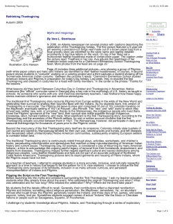 Rethinking Thanksgiving