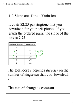 4-2 Slope and Direct Variation.notebook