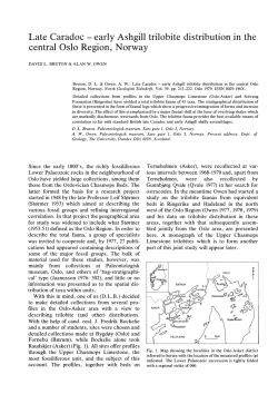 Late Caradoc - early Ashgill trilobite distribution in the central Oslo