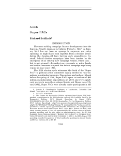 Super PACs - Minnesota Law Review