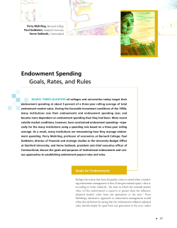 Endowment Spending: Goals, Rates, and Rules