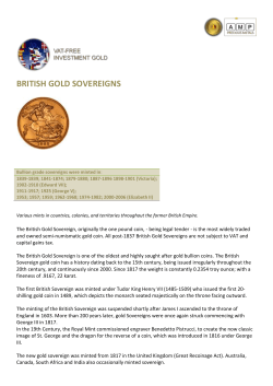 BRITISH GOLD SOVEREIGNS