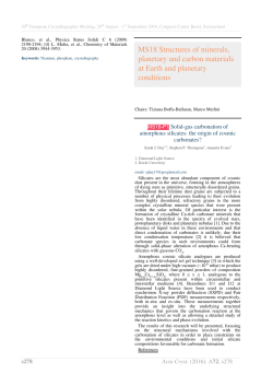 MS18 Structures of minerals, planetary and carbon