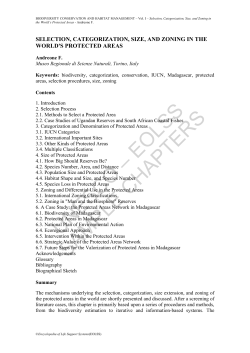 Selection, Categorization, Size, and Zoning in the World`s