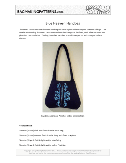 Blue Heaven Handbag - Quilt Block of the Month Club