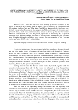 alice`s allegorical journey alice`s adventures