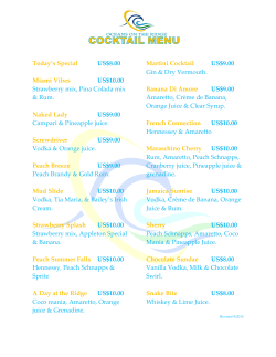 Today`s Special US$8.00 Miami Vibes US$10.00 Strawberry mix