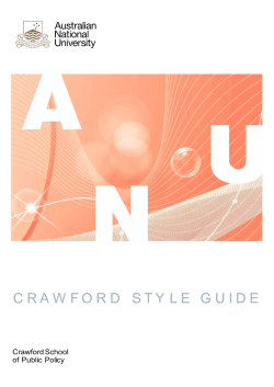 Crawford Style Guide - Crawford School of Public Policy