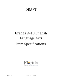 Grade 9&ndash;10 Item Specifications