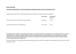 Return of Value 2011 UK Taxation of Chargeable Gains