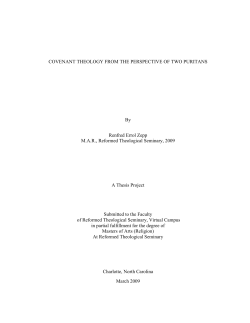 Covenant Theology from the Perspective of Two Puritans