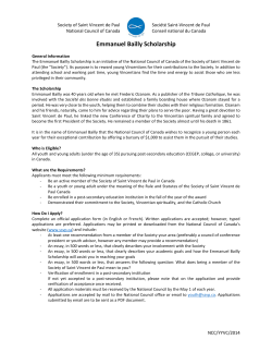 Applicants - SSVP Canada