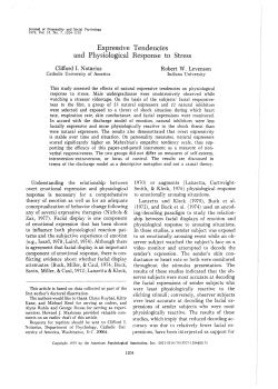 Expressive Tendencies and Physiological Response to Stress
