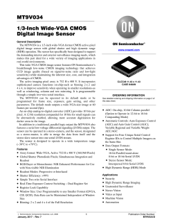 MT9V034 - 1/3‐Inch Wide‐VGA CMOS Digital Image Sensor