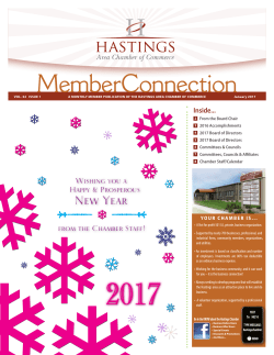 January 2017 Newsletter - Hastings Area Chamber of Commerce