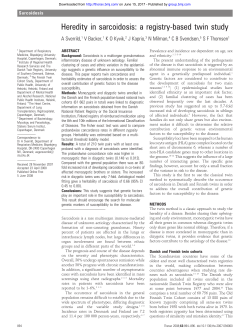 Heredity in sarcoidosis: a registry-based twin study