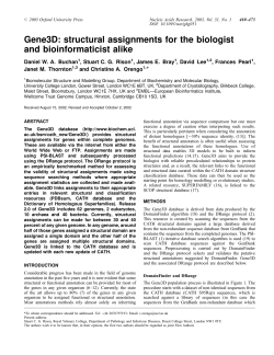 structural assignments for the biologist and bioinformaticist alike