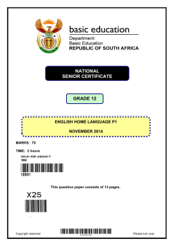 GRAAD 12 NATIONAL SENIOR CERTIFICATE GRADE 12