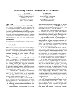 Evolutionary Sentence Combination for