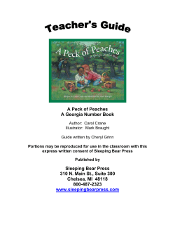 A Peck of Peaches: A Teacher`s Guide
