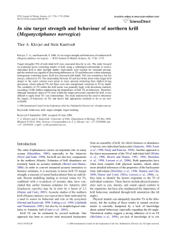 In situ target strength and behaviour of northern krill